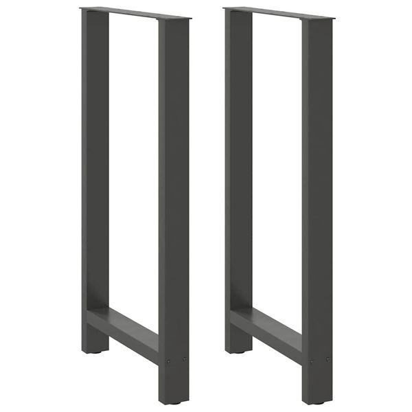 vidaXL Nohy barového stola antracitové 2 ks 60 x (110-111) cm oceľové