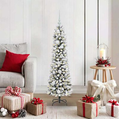 vidaXL Umelý vianočný stromček Biela 120 cm PVC, kov a plast