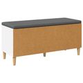 vidaXL Predsieňová lavica s vankúšom s dverami Biely 100 x 38 x 46 cm