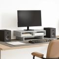 vidaXL Stojan na monitor sivý dub sonoma 50x27x15 cm kompozitné drevo