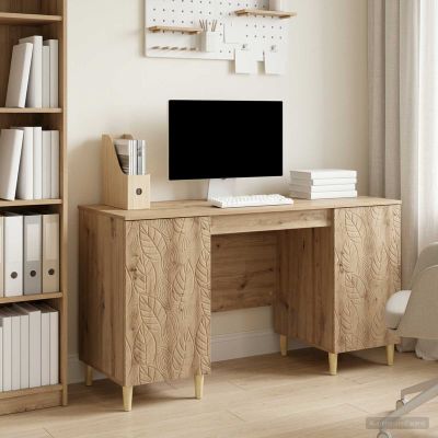 vidaXL Stôl Dub artisan 142,5 x 50 x 75 cm Kompozitné drevo