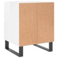 vidaXL Nočný stolík lesklý biely 40x35x50 cm spracované drevo