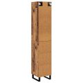 vidaXL Highboard Staré drevo 34,5 x 34 x 180 cm Kompozitné drevo