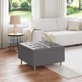 vidaXL Ottoman s Úložným Priestorom Biely 80 x 80 x 45 cm Umelá koža