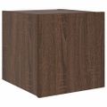 vidaXL TV nástenné skrinky s LED svetlami 2 ks hnedý dub 30,5x35x30 cm