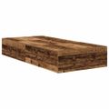 vidaXL Rám postele s úložným prostorem Staré drevo 90 x 200 cm