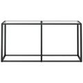 vidaXL Konzolový stolík priehľadný 160x35x75,5 cm tvrdené sklo