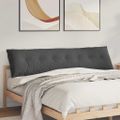 vidaXL Poduška na chrbát Tmavosivá 200 x 50 cm Kordúrová tkanina