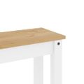 vidaXL Jedálenská lavica PANAMA biela 105x30x45 cm borovicový masív