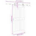 vidaXL Posuvné dvere NARVIK Prírodná a čierna 100 x 210 cm (213,5 cm)