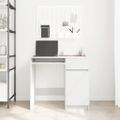 vidaXL Stôl biely 86x49x76 cm kompozitné drevo