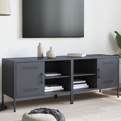 vidaXL TV skrinky 2 ks antracitové 68x39x50,5 cm oceľ