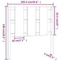 vidaXL Čelo postele biele 105,5x4x100 cm masívna borovica