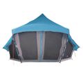 vidaXL Tipi stan so strechou s úložiskom Modrá 508 x 470 x 300 cm taft