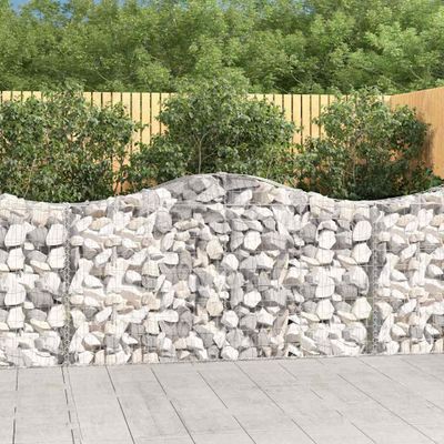 vidaXL Oblúkové gabiónové koše 18 ks 200x30x100/120cm pozinkov. železo