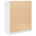 vidaXL Komoda biela 80x35x99 cm spracované drevo