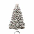 vidaXL Umelý Sklápací Vianočný Stromček 300 LED Zelená a biela 240 cm