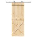 vidaXL Posuvné dvere NARVIK Prírodná a čierna 85 x 210 cm (152,5 cm)
