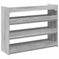 vidaXL Regál na topánky sivý dub sonoma 80x25x62 cm spracované drevo