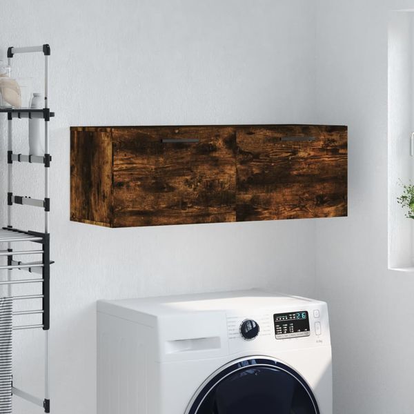 vidaXL Nástenná skrinka, tmavý dub 100x36,5x35 cm, kompozitné drevo