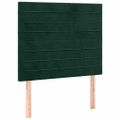 vidaXL Čelo postele s LED tmavozelené 80x5x118/128 cm zamat