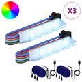 vidaXL LED pás 2 ks Čierna a mnohofarebná Meď a plast
