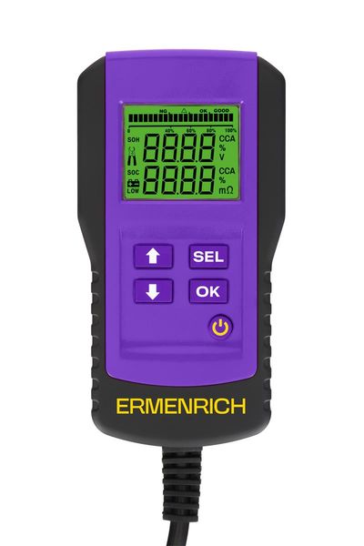 Testér batérií Ermenrich Zing AL45 Fialový