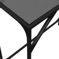 vidaXL Konferenčný stolík s čiernou sklenenou doskou 80x35x81 cm oceľ
