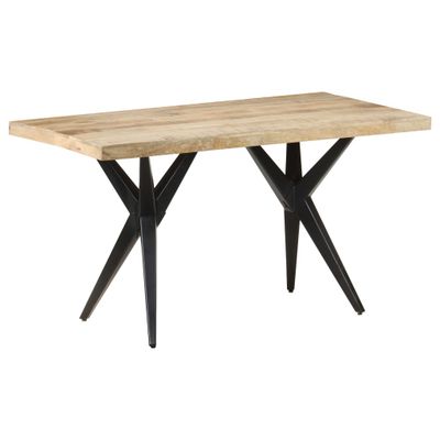 vidaXL Jedálenský stôl 140x70x76 surový mangovníkový masív