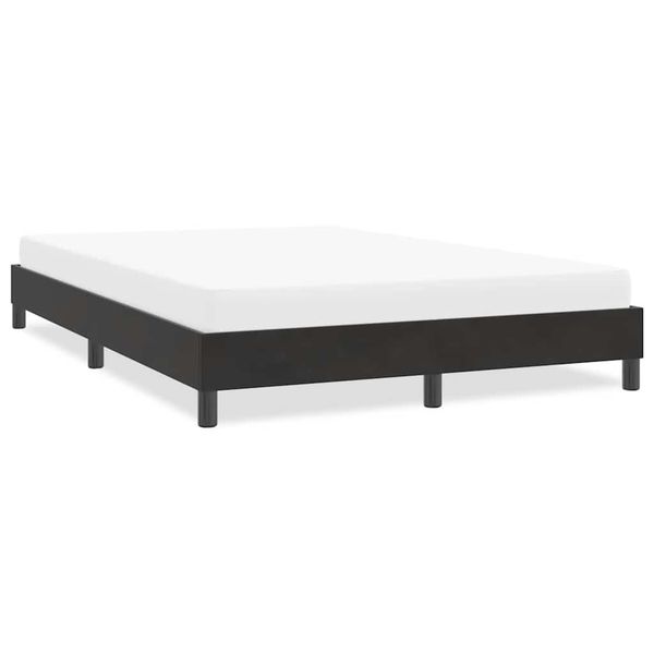 vidaXL Rám postele bez matraca Čierna 140x220 cm Zamat