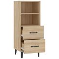 vidaXL Komoda vo farbe dubu sonoma 34,5x34x90 cm spracované drevo