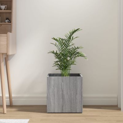 vidaXL Kvetináč sivý dub sonoma 40x40x40 cm spracované drevo