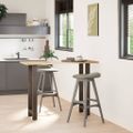 vidaXL Nohy barového stola, prírodná oceľ, 2 ks, 50 x (100-101) cm, oceľ