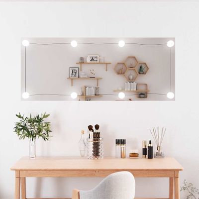 vidaXL Nástenné zrkadlo s LED svetlami 40x100 cm sklo obdĺžnikové