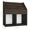 vidaXL Stojan na detské časopisy, tmavý dub 71x30x78,5 cm