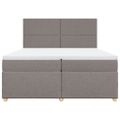 vidaXL Boxspring posteľ s matracom sivohnedý 200x200 cm látka