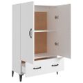 vidaXL Vysoká skrinka biela 70x31x115 cm spracované drevo