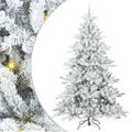vidaXL Umelý Sklápací Vianočný Stromček Biela 240 cm PVC a oceľ