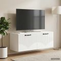 vidaXL Nástenná TV skrinka Biela s vysokým leskom 78,5 x 31 x 30 cm