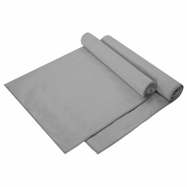 vidaXL Športové uteráky 2 pcs Tmavo šedá 140 x 70 cm