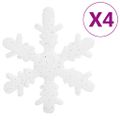 vidaXL 111-dielna sada vianočných ozdôb bielo-sivá polystyrén