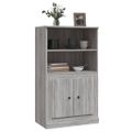 vidaXL Vysoká skrinka sivá sonoma 60x35,5x103,5 cm kompozitné drevo