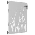 vidaXL Záhradná brána 85x125 cm, oceľ Corten, dizajn s trávou