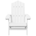 vidaXL Záhradná stolička Adirondack HDPE biela