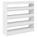 vidaXL Regál na topánky biely 80x25x81 cm spracované drevo