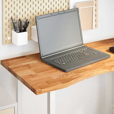 vidaXL Stolová doska bledohnedá 100x50x2,5 cm dubový masív obdĺžnikový