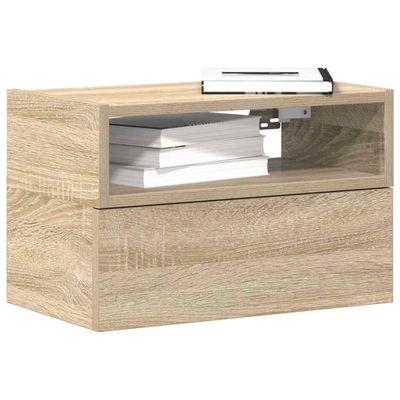 vidaXL Nástenné nočné stolíky 2 ks dub sonoma 45x26x28,5 cm