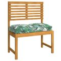 vidaXL Podložka 4 ks Oxfordská látka Vzor listov 40 x 40 x 8 cm