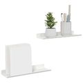 vidaXL Závesná polica 2 ks Biely 30 x 9 x 2,5 cm Oceľ