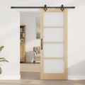 vidaXL Posuvné dvere ORKDAL 78 x 202 cm Prírodná a čierna